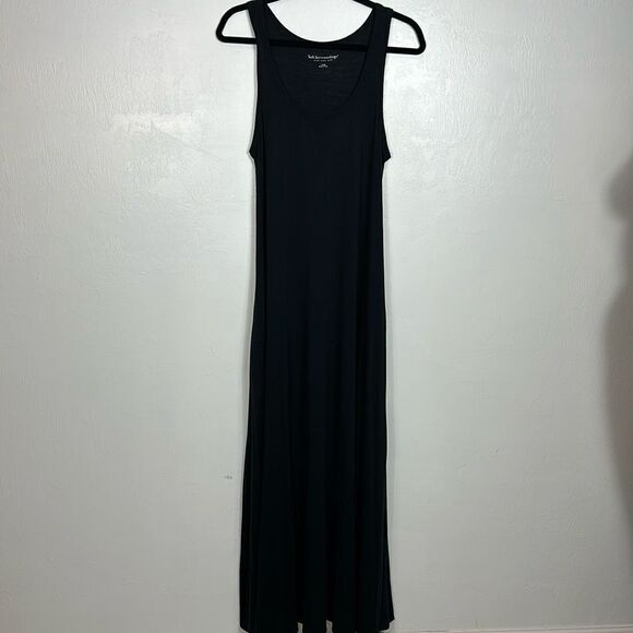 Soft Surroundings Cotton Blend Sleeveless Maxi Dress In Black Size L - Picture 1 of 10